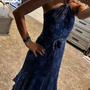 Ralph Lauren Formal Blue Floral Dress